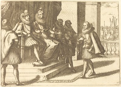 Król i królowa w konsultacjach w sprawie Turków autorstwa Jacques Callot