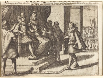 Król i królowa w konsultacjach w sprawie Turków [recto] autorstwa Jacques Callot