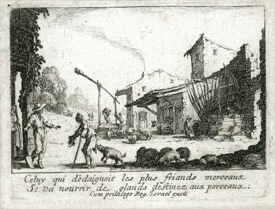 Życie syna marnotrawnego ... (rycina) autorstwa Jacques Callot