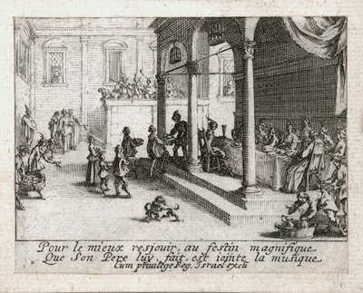 Życie syna marnotrawnego ... (rycina) autorstwa Jacques Callot