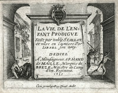 Życie syna marnotrawnego ... (rycina) autorstwa Jacques Callot