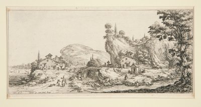 Krajobraz #6 z Krajobrazów dla Giovanniego de Medici autorstwa Jacques Callot