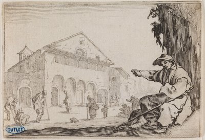 Kaprysy, Przytułek. Trzydziesty ósmy numer serii 50 rycin wykonanych w Nancy (Lieure 465, Meaume 843) autorstwa Jacques Callot