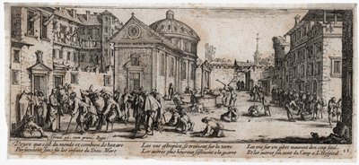 Nieszczęścia i nieszczęścia wojny... (rycina) autorstwa Jacques Callot