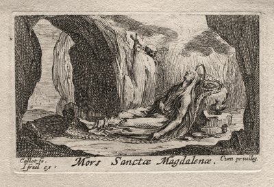 Pokutnicy: Śmierć Ste. Magdalena autorstwa Jacques Callot