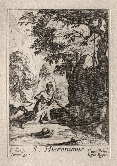 Pokutnicy: św. Hieronim autorstwa Jacques Callot