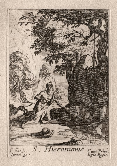 Pokutnicy: św. Hieronim. autorstwa Jacques Callot