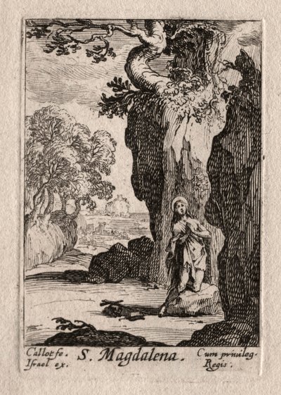 Pokutnicy: Skruszona św. Magdalena. autorstwa Jacques Callot