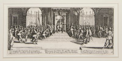 Wielkie nieszczęścia wojny: Nie. 18 - Podział nagród autorstwa Jacques Callot