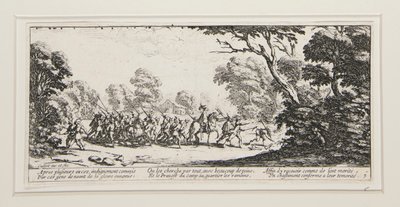 Wielka nędza wojny: nr 9 - Odkrycie złoczyńców autorstwa Jacques Callot