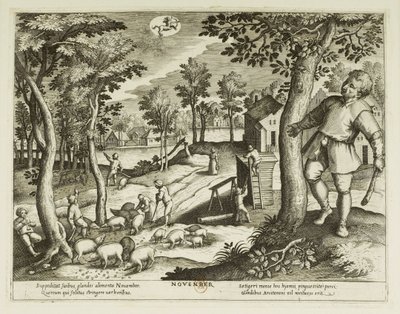 Miesiące. 11, listopad autorstwa Jacques Callot