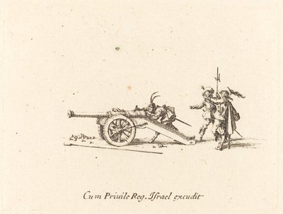 Ładowanie armaty, 16341635. autorstwa Jacques Callot