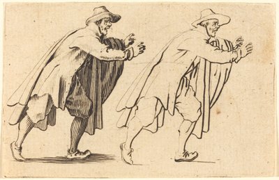Mężczyzna poruszający się gwałtownie autorstwa Jacques Callot