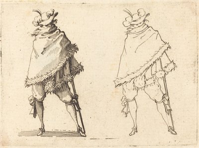 Człowiek owinięty w swój płaszcz autorstwa Jacques Callot