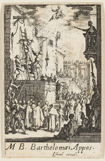 Męczeństwo świętego Bartłomieja, płyta dziewiąta z Męczeństw Apostołów autorstwa Jacques Callot