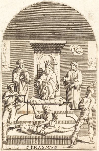 Męczeństwo św. Erazma autorstwa Jacques Callot