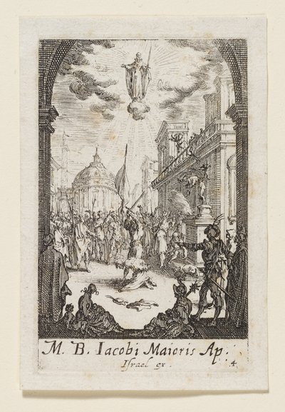Męczeństwo świętego Jakuba Starszego (M. B. Jacobi Maioris) autorstwa Jacques Callot