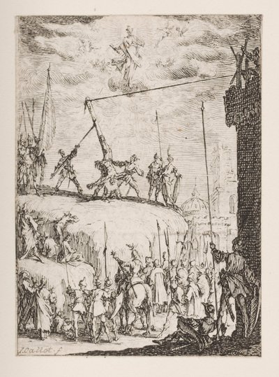 Męczeństwo św. Piotra, nr. 4 z Męczeństwa Apostołów autorstwa Jacques Callot