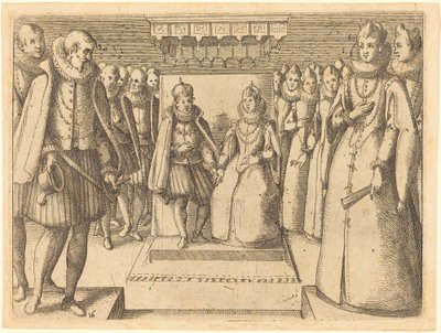 Spotkanie Małgorzaty Austrii i Filipa III, autorstwa Jacques Callot