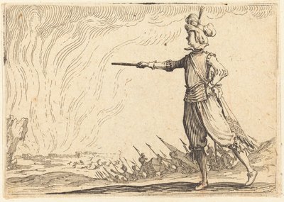 Dowódca wojskowy na piechotę autorstwa Jacques Callot