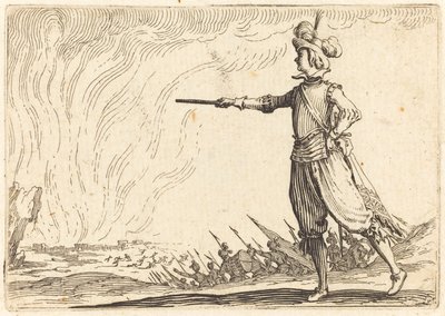 Dowódca wojskowy na piechotę, ca. 1622. autorstwa Jacques Callot