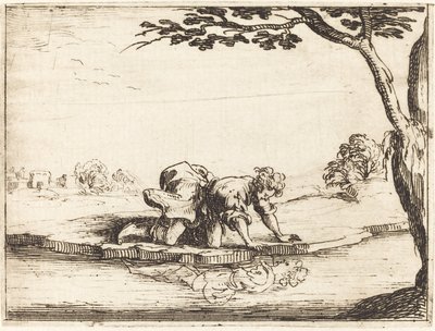 Narcyz patrzący w wodę autorstwa Jacques Callot