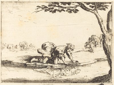 Narcyz patrzący w wodzie, 1628. autorstwa Jacques Callot