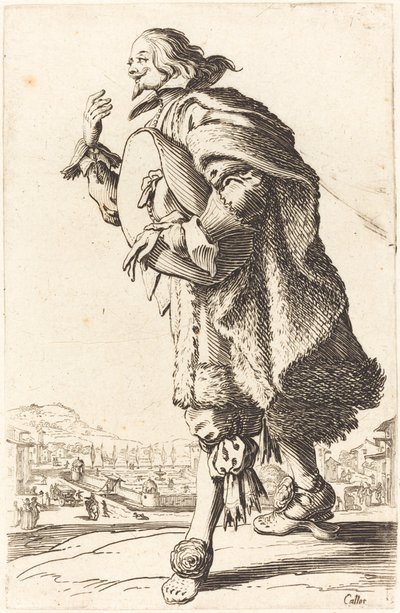 Szlachcic w filcowym kapeluszu, ukłon, c. 16201623. autorstwa Jacques Callot