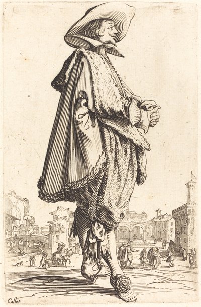 Szlachcic ze złożonymi rękami autorstwa Jacques Callot