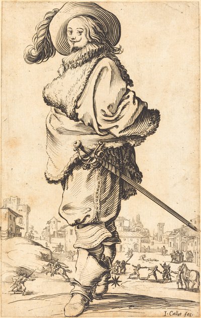 Szlachcic z Futrem Plastron autorstwa Jacques Callot