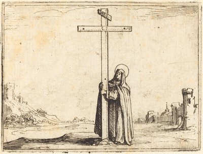Zakonnica obejmująca Święty Krzyż autorstwa Jacques Callot