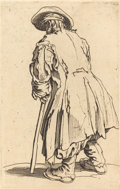 Stary żebrak z jedną kulą, ok.1622 autorstwa Jacques Callot