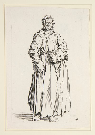 Jednooka kobieta z The Beggars (La borgnesse) autorstwa Jacques Callot