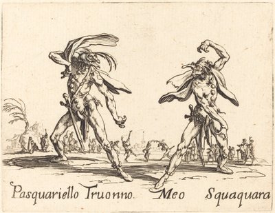 Pasquariello Truonno i Meo Squaquara, ok. 1930 r. 1622. autorstwa Jacques Callot
