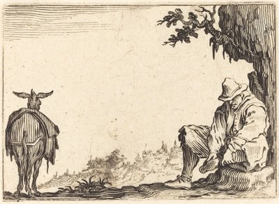 Chłop zdejmujący but, ok. 1930 r. 1622. autorstwa Jacques Callot