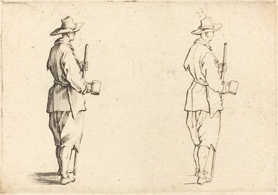 Chłop z kielichem, ok. godz. 1617. autorstwa Jacques Callot