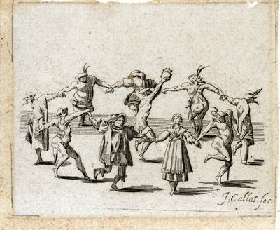 Taniec chłopski autorstwa Jacques Callot