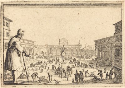 Plac Św. Annunziata, Florencja autorstwa Jacques Callot