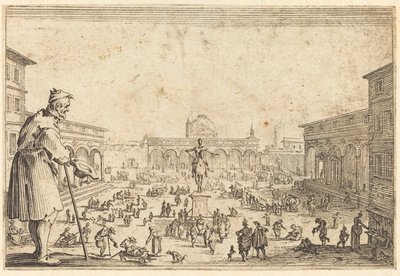 Plac Św. Annunziata, Florencja autorstwa Jacques Callot