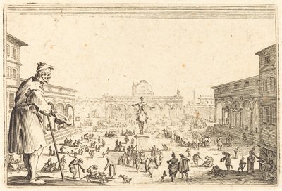 Plac Św. Annunziata, Florencja, ok. 1622. autorstwa Jacques Callot