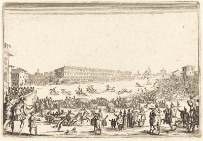 Piazza Santa Croce, Florencja, c. 1622. autorstwa Jacques Callot