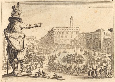 Piazza della Signoria, Florencja, ok. 1622. autorstwa Jacques Callot