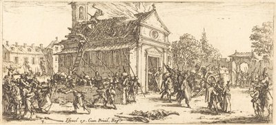Plądrowanie klasztoru autorstwa Jacques Callot