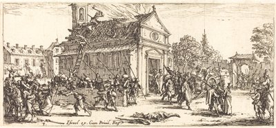 Plądrowanie klasztoru, ok. 1930 r. 1633. autorstwa Jacques Callot
