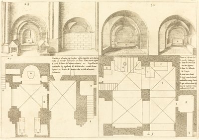 Plan i elewacja kaplicy Godefroy de Bouillon autorstwa Jacques Callot