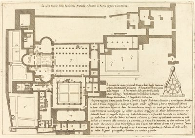 Plan kościoła Narodzenia Pańskiego autorstwa Jacques Callot