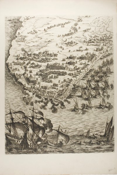 Płyta czwarta z Oblężenia La Rochelle autorstwa Jacques Callot