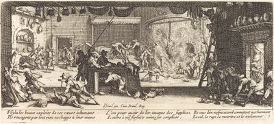 Plądrowanie dużej farmy autorstwa Jacques Callot