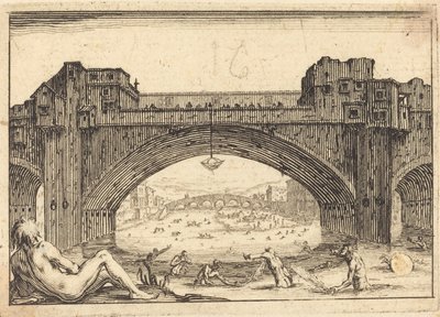 Ponte Vecchio, Florencja autorstwa Jacques Callot