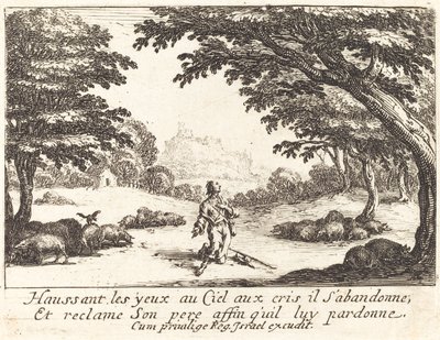 Modlitwa o Bożą pomoc autorstwa Jacques Callot